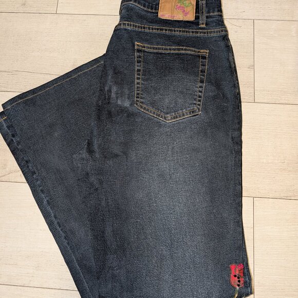 NWT Sassy Thai embroidered beaded Womens Stretch Jeans Size 14 - Picture 6 of 7